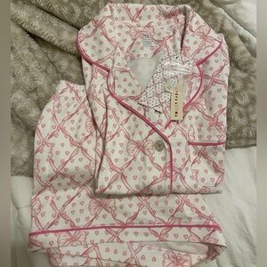 SOLD Roller Rabbit x Loveshackfancy Women’s Baby Bow Hearts Polo Pajamas Size XS